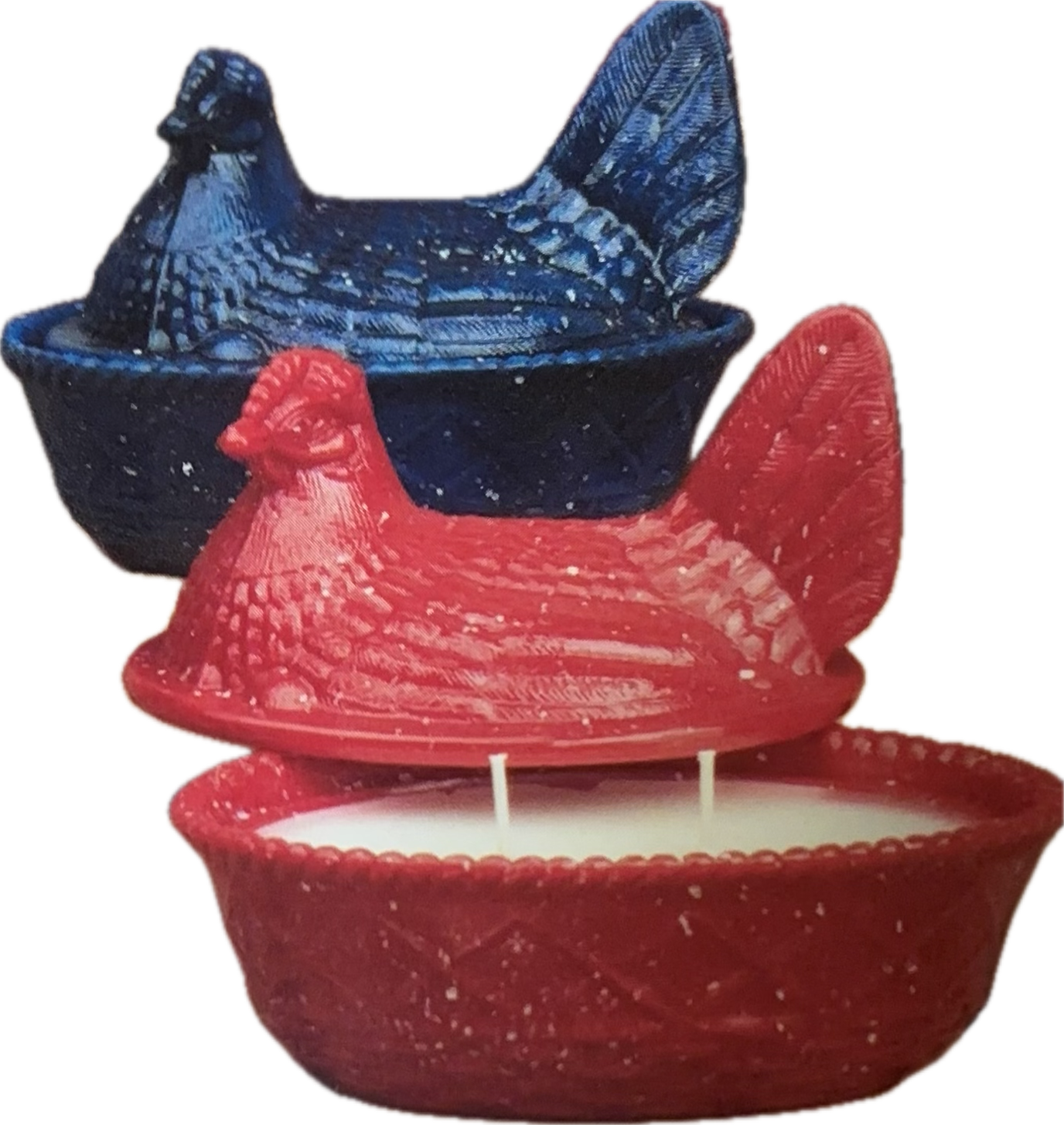 Hen Butter Dish Candles