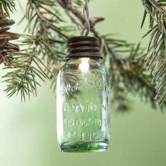 3.5 Inch Glass Mason Jar Ornament for Christmas Lights