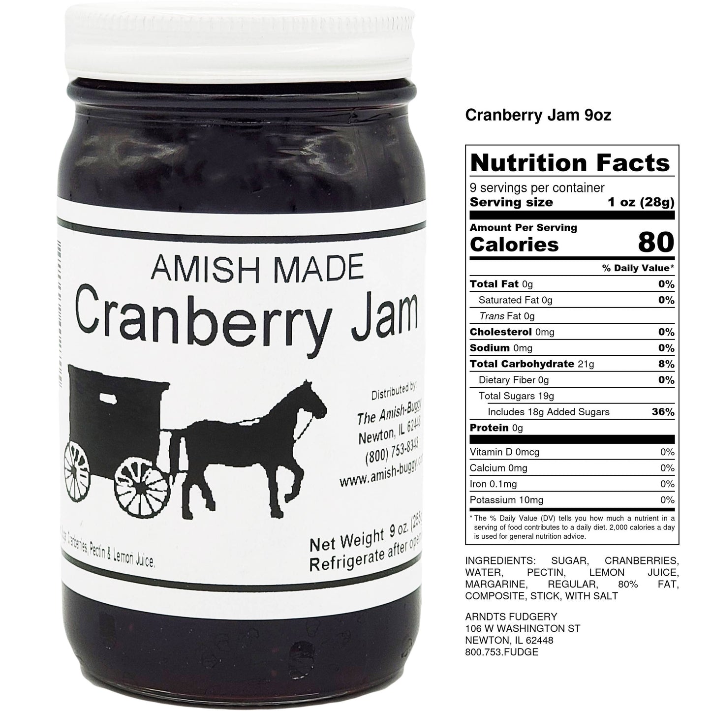 Amish made Jam and Jellies - 8 oz.: Blackberry