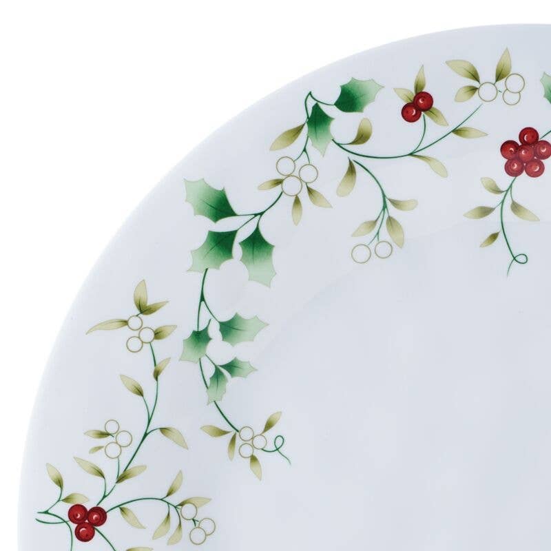 Winterberry Melamine 24Pc Set Brown Box Pkg: RED|GREEN / Melamine / CHRISTMAS