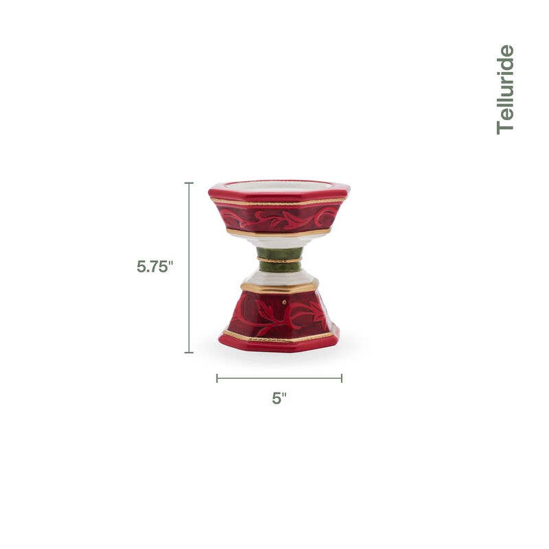 Fitz & Floyd Telluride 5.75in Pillar Candle Holder, Gift Box