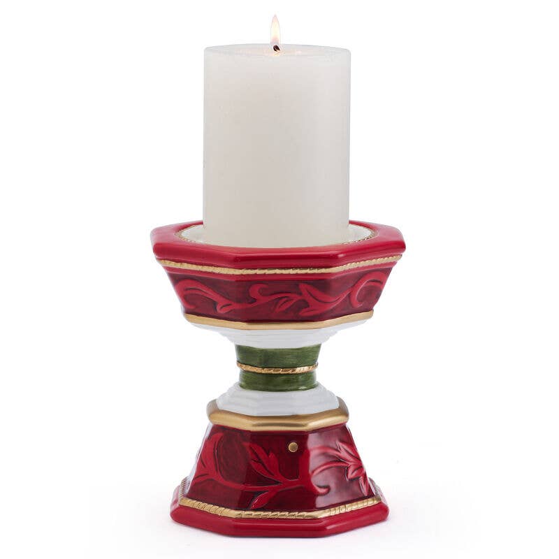 Fitz & Floyd Telluride 5.75in Pillar Candle Holder, Gift Box