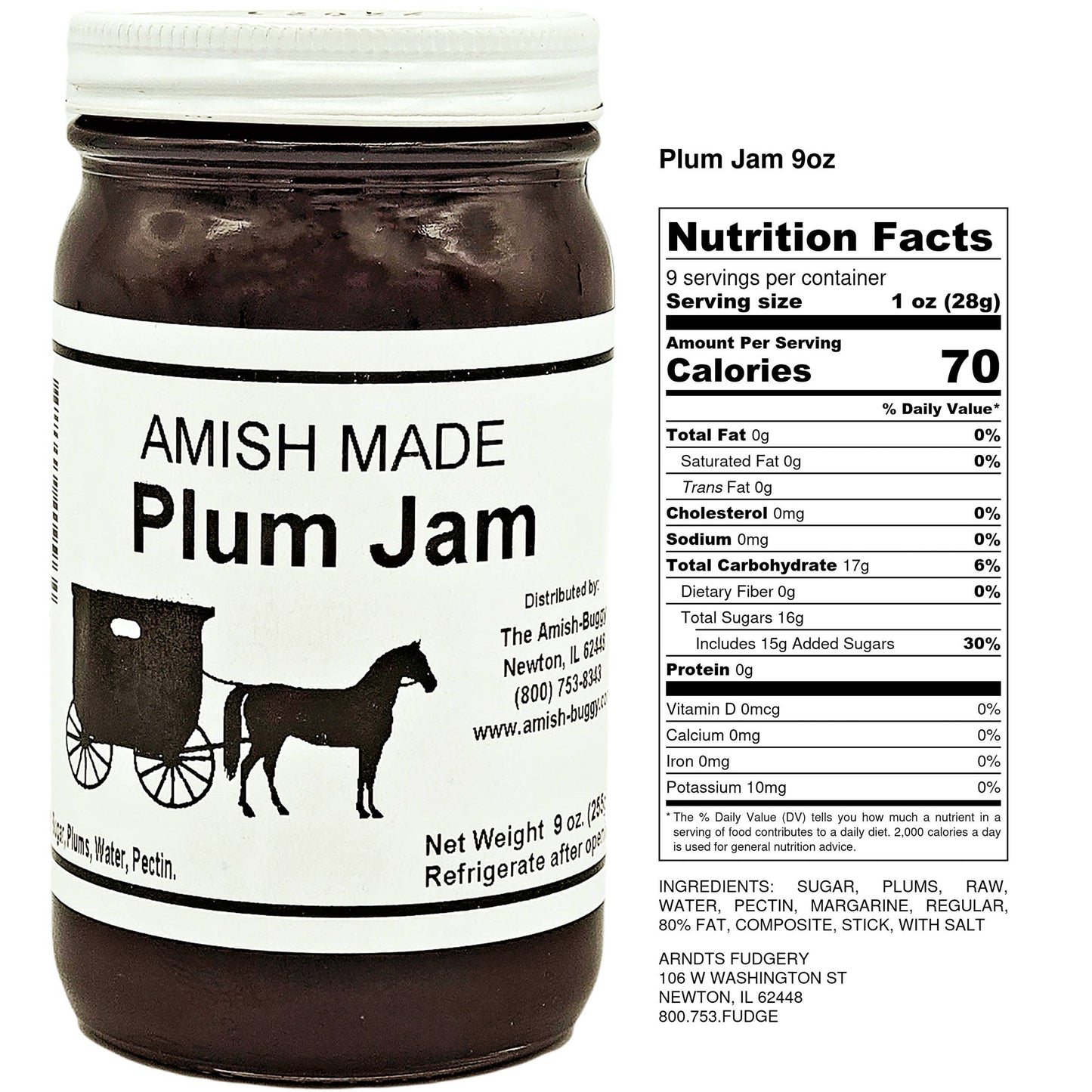 Amish made Jam and Jellies - 8 oz.: Blackberry
