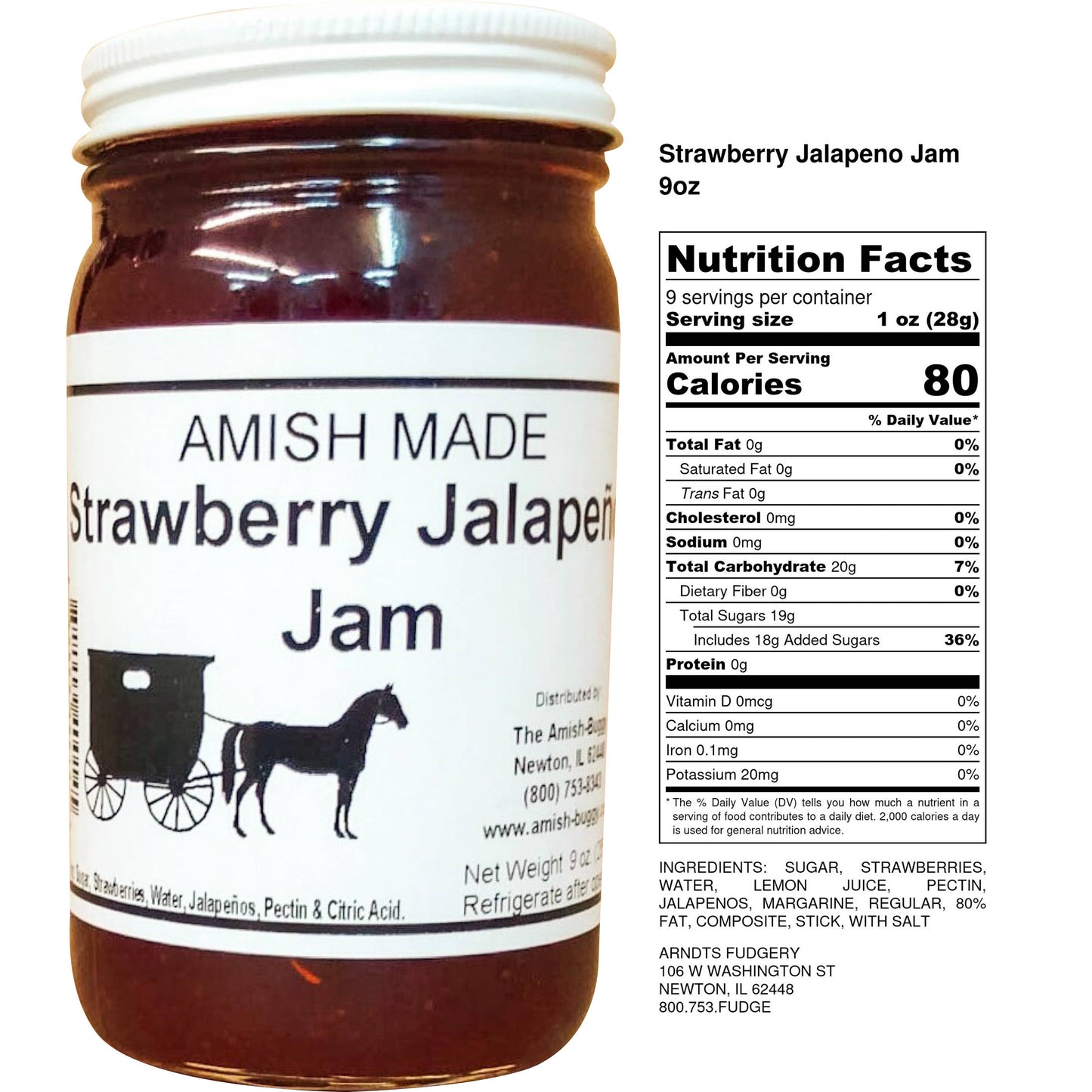 Amish made Jam and Jellies - 8 oz.: Blackberry