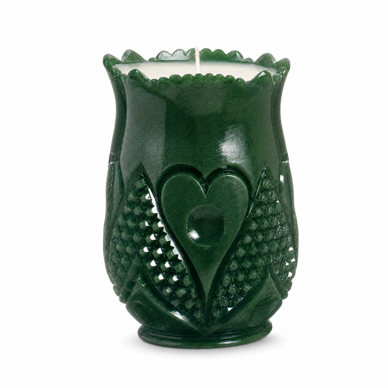 Heart & Thumbprint Celery Vase Candle