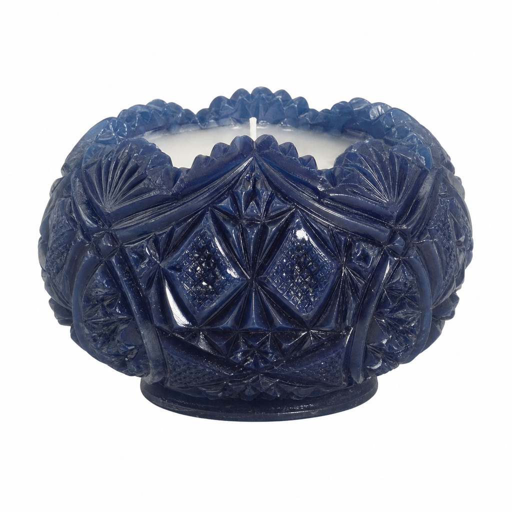 Fancy Fan Rose Bowl Candle