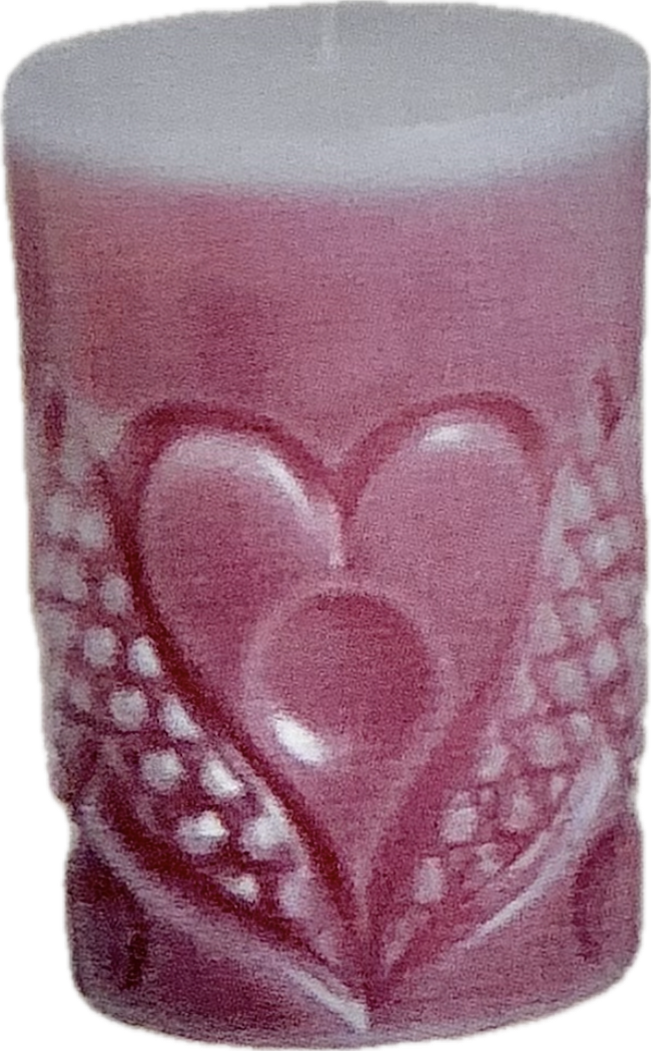 1898 Heart & Thumbprint Candle