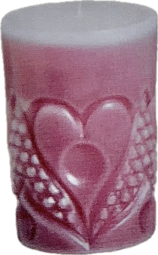 1898 Heart & Thumbprint Candle