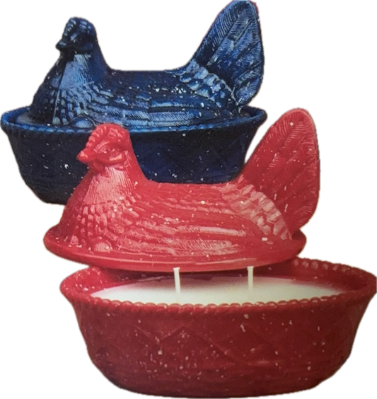 Hen Butter Dish Candles