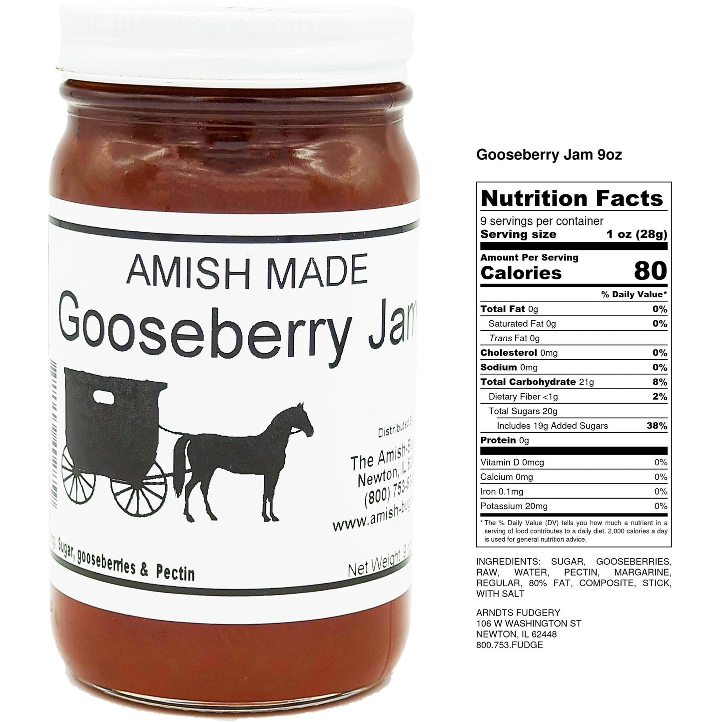 Amish made Jam and Jellies - 8 oz.: Blackberry