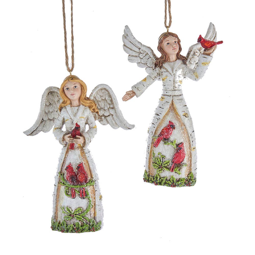 4.75"BIRCH BERRY ANGEL W/CARDNLS 2A