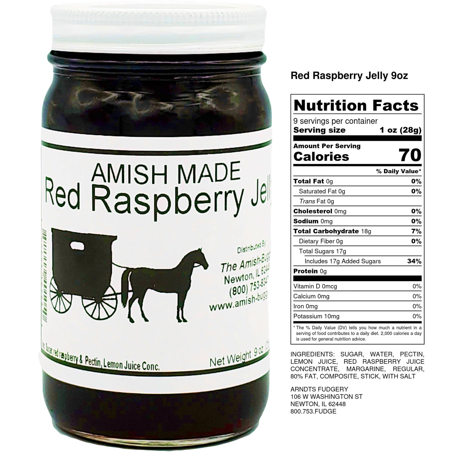Amish made Jam and Jellies - 8 oz.: Blackberry